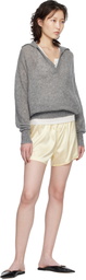 TOM FORD Yellow Stretch Silk Satin Boxer Shorts