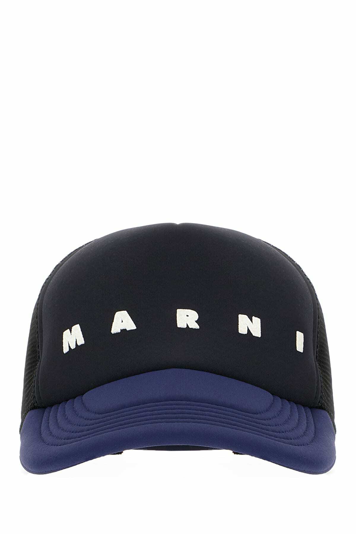 Marni Blue Cinch Strap Cap Marni