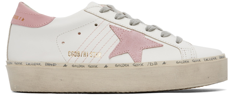 Golden Goose White & Pink Hi Star Sneakers Golden Goose