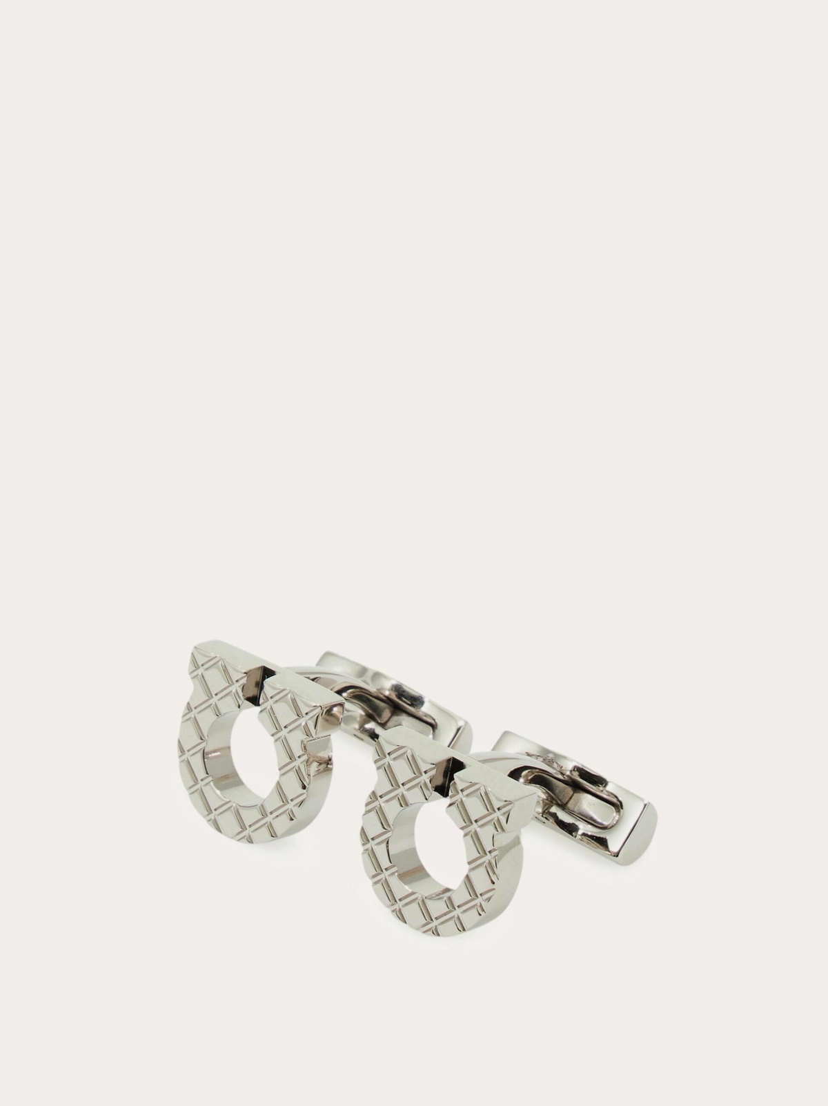 Ferragamo Mens Gancini cufflinks in Silver