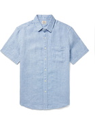 Faherty - Laguna Checked Linen Shirt - Blue