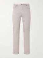 Zegna - Straight-Leg Linen and Cotton Jeans - Neutrals