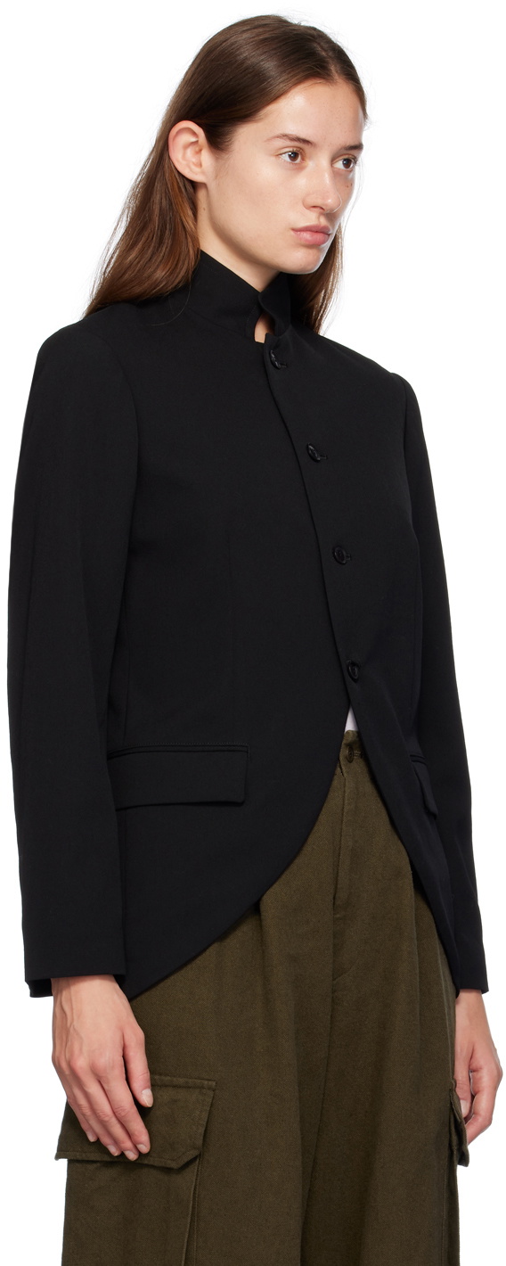 Y's Black High Twisted Jacket