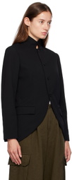 Y's Black High Twisted Jacket
