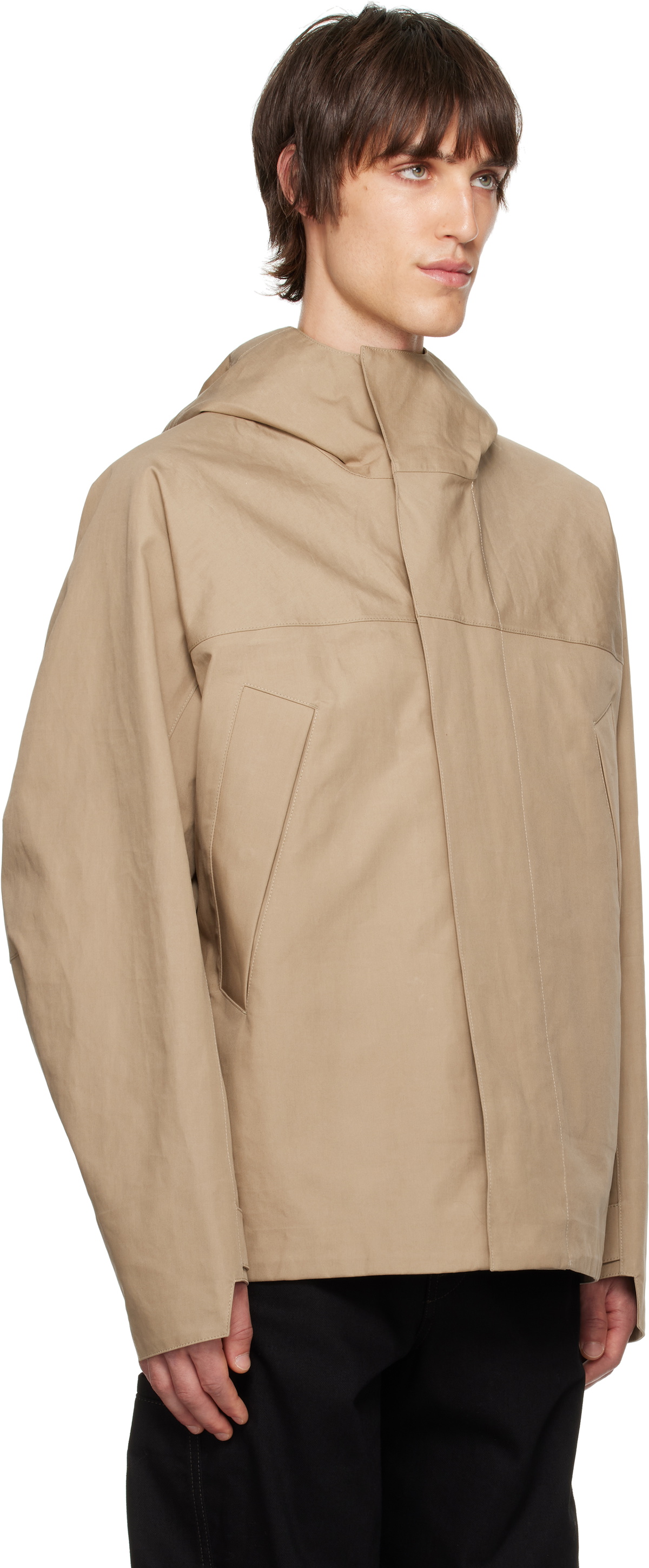 LEMAIRE Tan Soft Technical Parka Jacket Lemaire