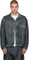 Comme des Garçons Homme Gray Polyester Denim Jacket