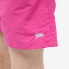 Patta Men's Basic Nylon Swim Short in Rose Violet