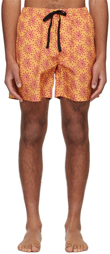 Photo: Double Rainbouu Orange 'The Sun' Swim Shorts