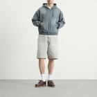 BEAMS Men's Damage Denim Shorts in Fade Chacoal