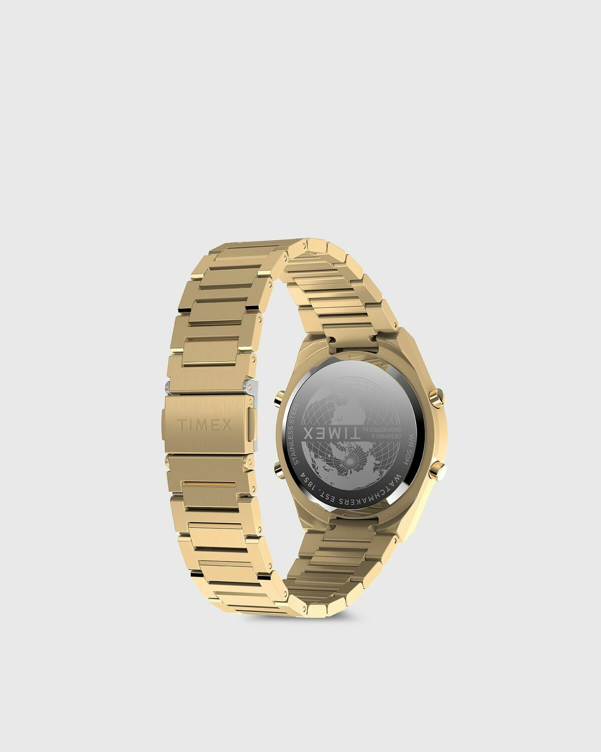 Timex Q - 80 Continental Gold Tone 39mm case gold Mens Watch 