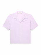 Séfr - Noam Convertible-Collar Voile Shirt - Purple