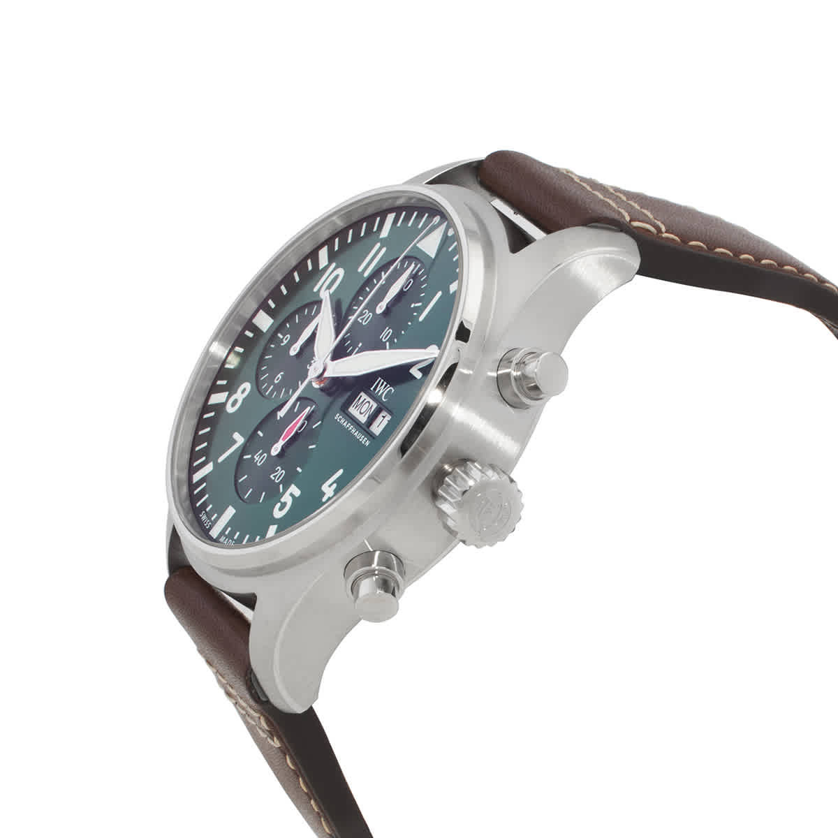 IWC Pilot Chronograph Automatic Green Dial Mens Watch IW378005