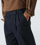 Dries Van Noten Pleated cotton-blend straight pants