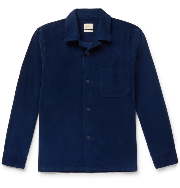 Photo: Bellerose - Camp-Collar Cotton-Corduroy Shirt - Blue
