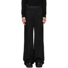 Rick Owens Black Tower Leather Work Pants
