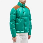 Moncler Men's Ain Corduroy Padded Jacket in Green