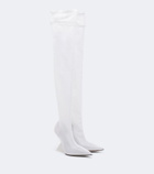 The Attico Cheope mesh over-the-knee boots