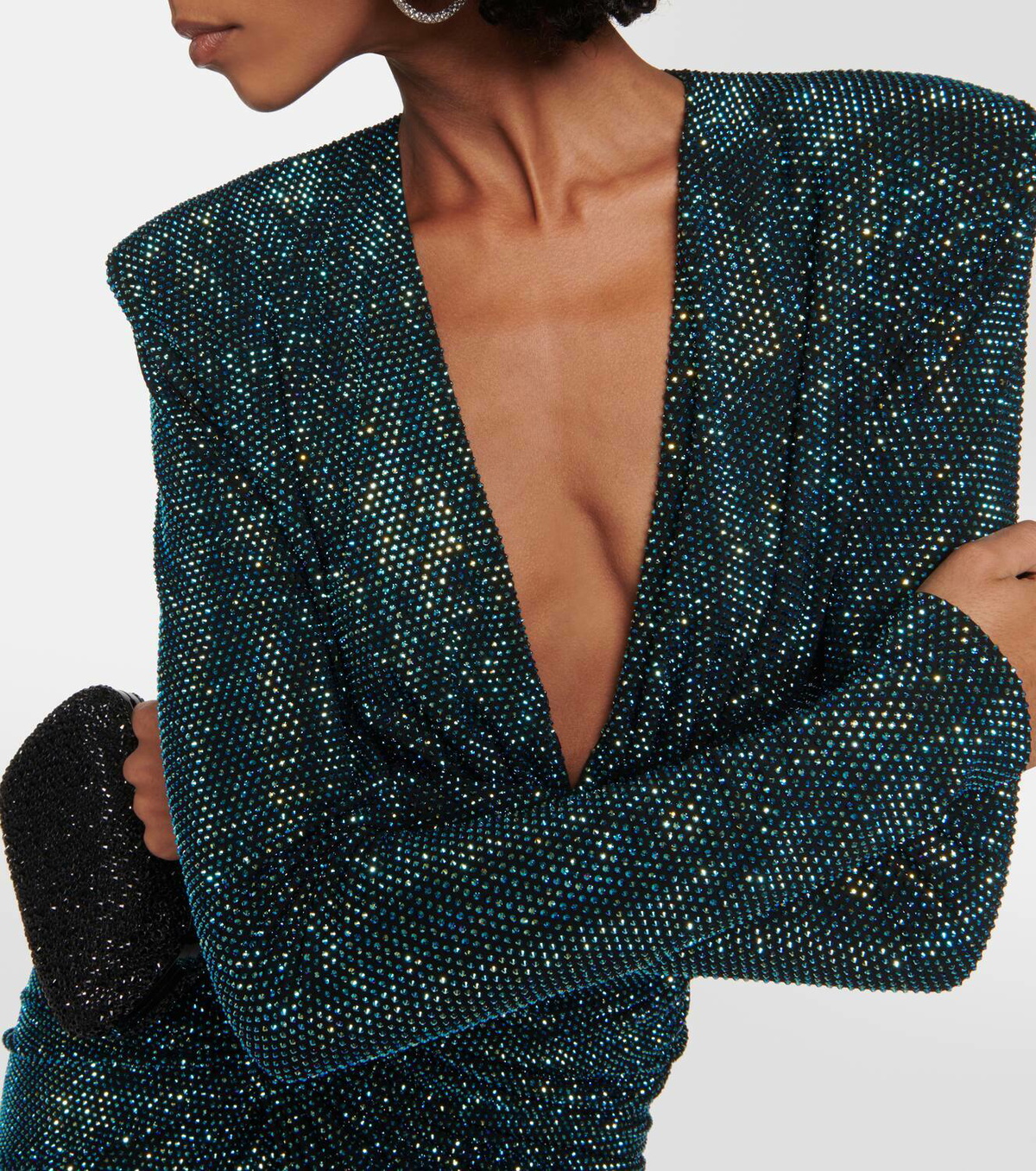 Alexandre Vauthier Embellished jersey maxi gown
