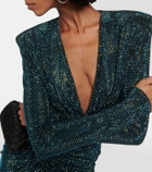 Alexandre Vauthier Embellished jersey maxi gown