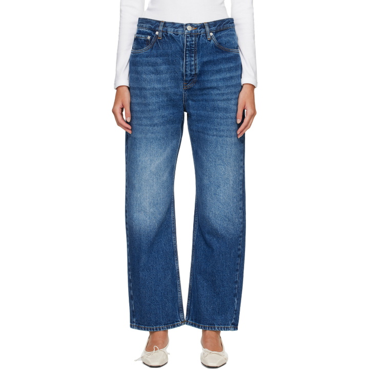 Photo: Studio Nicholson Navy Denjo Straight Leg Jeans