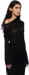 Ann Demeulemeester Black Tizziana Drop Shoulder Sweater