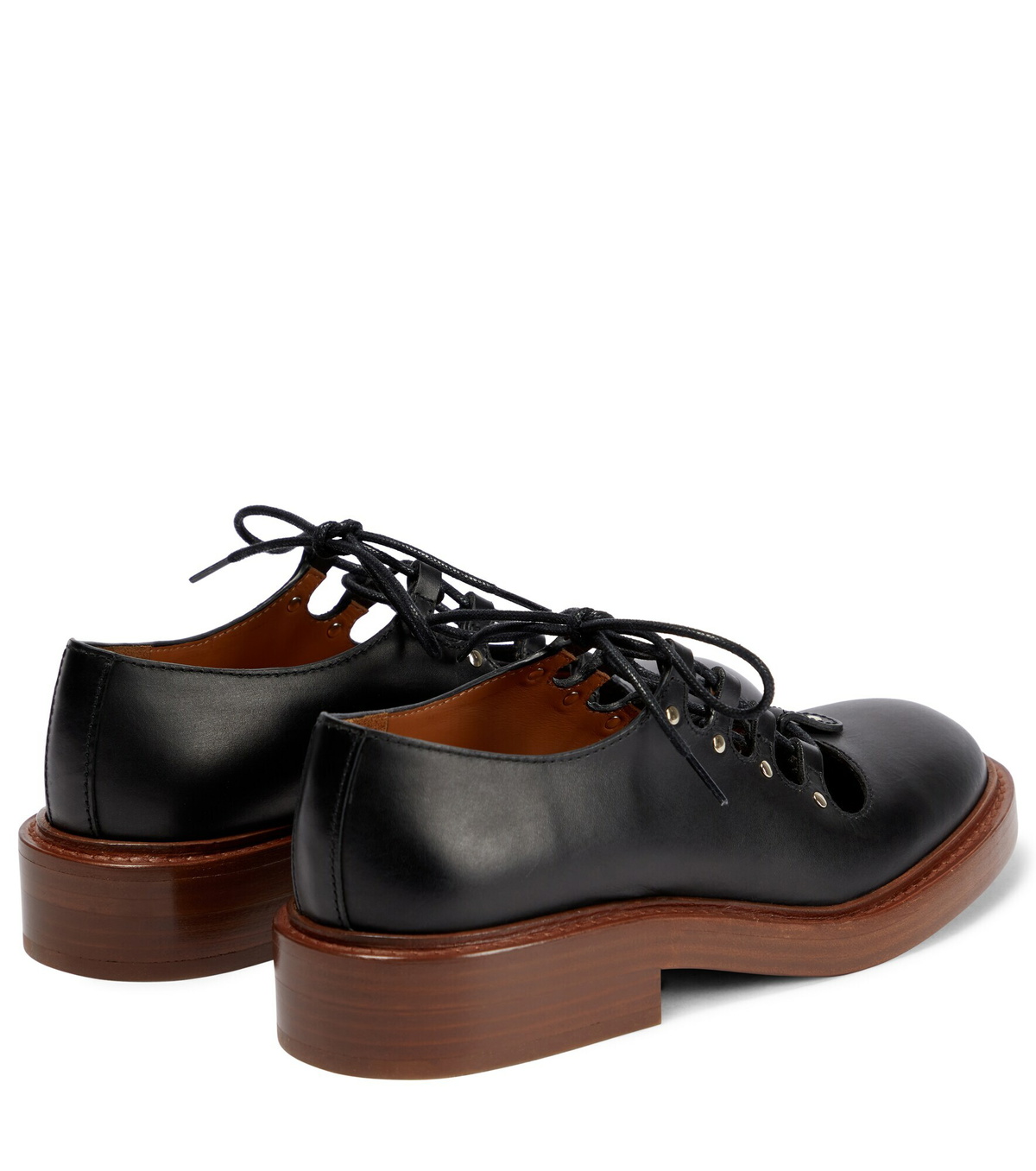 【Chloe】メイレザースライド Chloe - May lace-up leather shoes Chloe