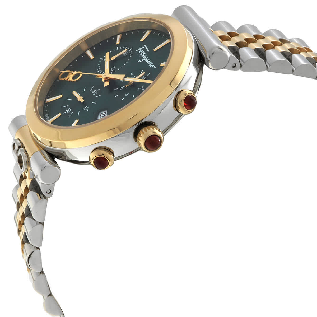 Ferragamo Ora Quartz Green Dial Watch SFYB02424