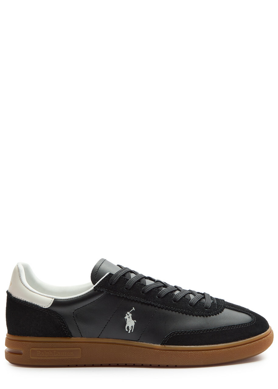 Polo Ralph Lauren Bedford Panelled Leather Sneakers Black