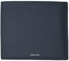 Burberry Navy Grained Calfskin Bifold Wallet