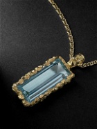 HEALERS FINE JEWELRY - Recycled Gold Aquamarine Pendant Necklace