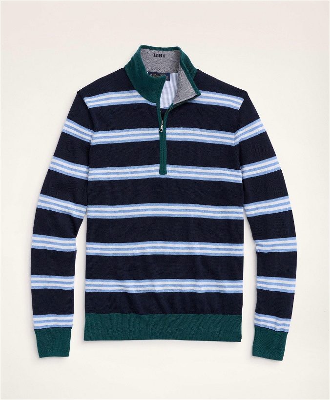 Photo: Brooks Brothers Men's Wool Half-Zip Sweater | Navy