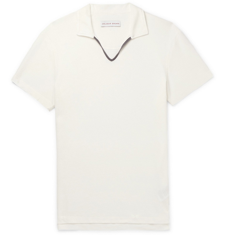 Photo: Orlebar Brown - Marden Cotton-Piqué Polo Shirt - White