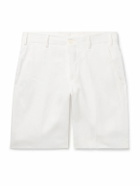 Anderson & Sheppard - Straight-Leg Garment-Dyed Linen Shorts - White