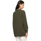 Simone Rocha Khaki Merino Lace Up Hem Jumper