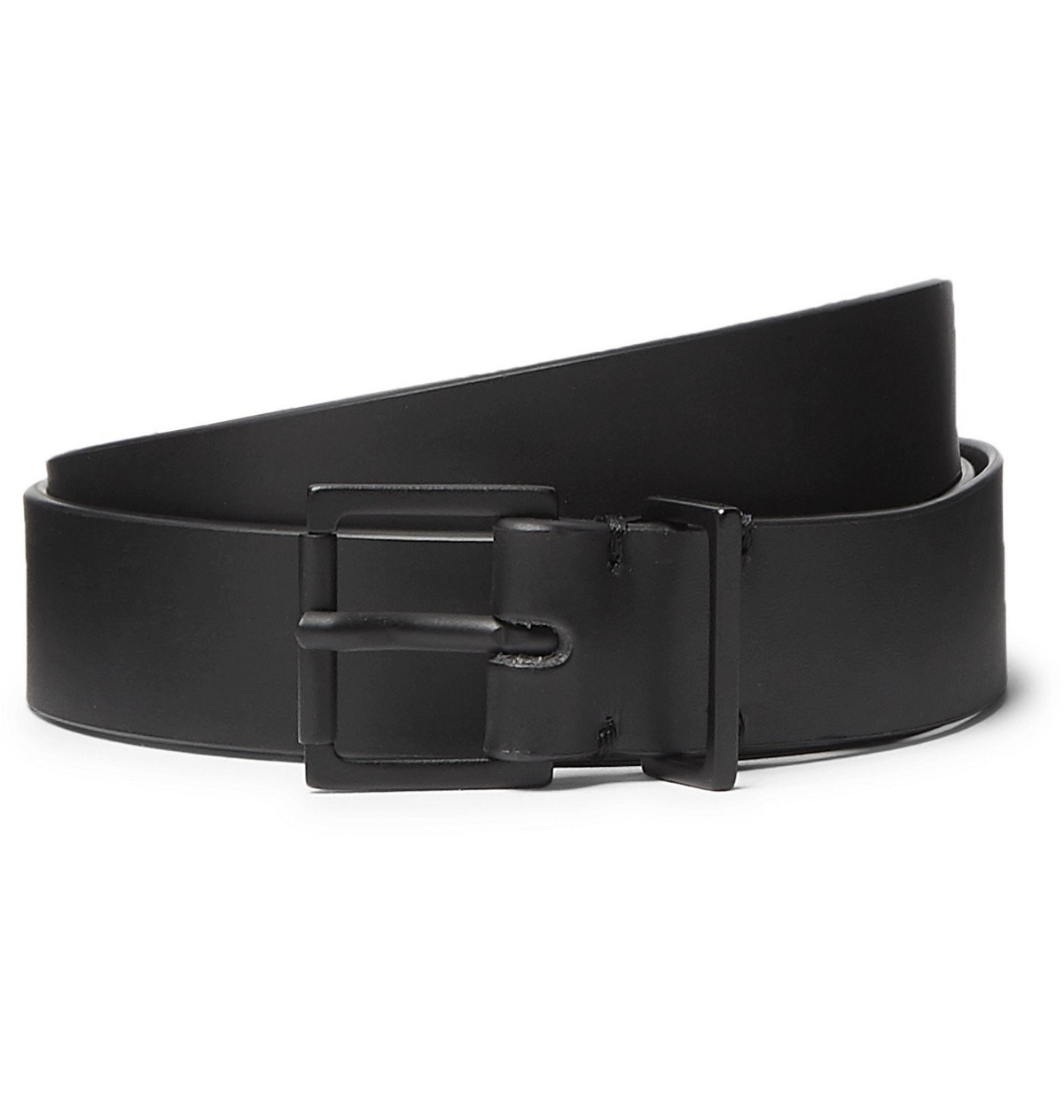 Maison Margiela - 2.5cm Black Leather Belt - Black Maison Margiela