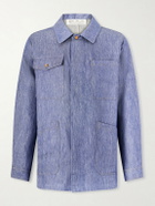 God's True Cashmere - Linen Blouson Jacket - Blue