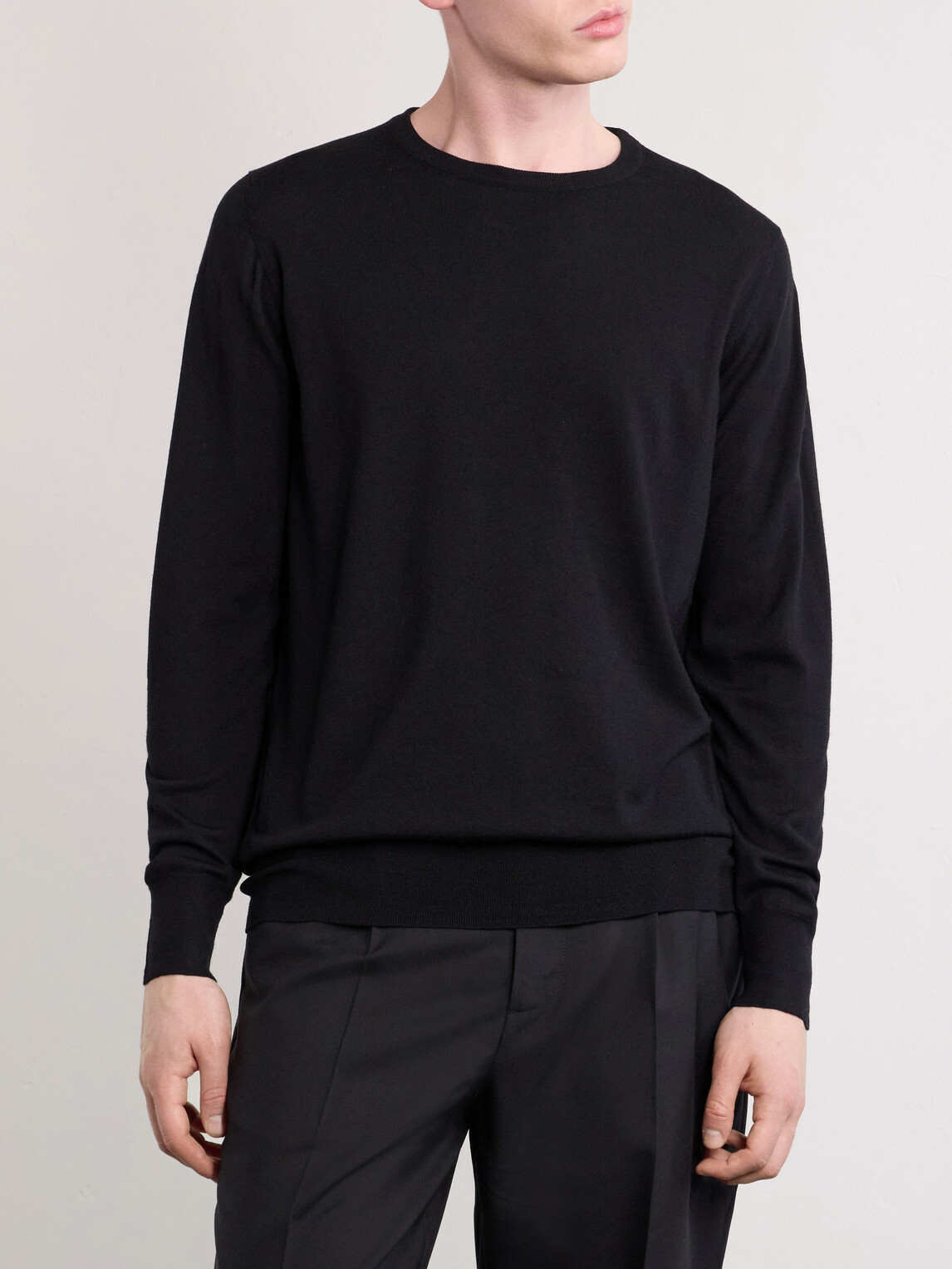 William Lockie - Merino Wool Sweater - Black