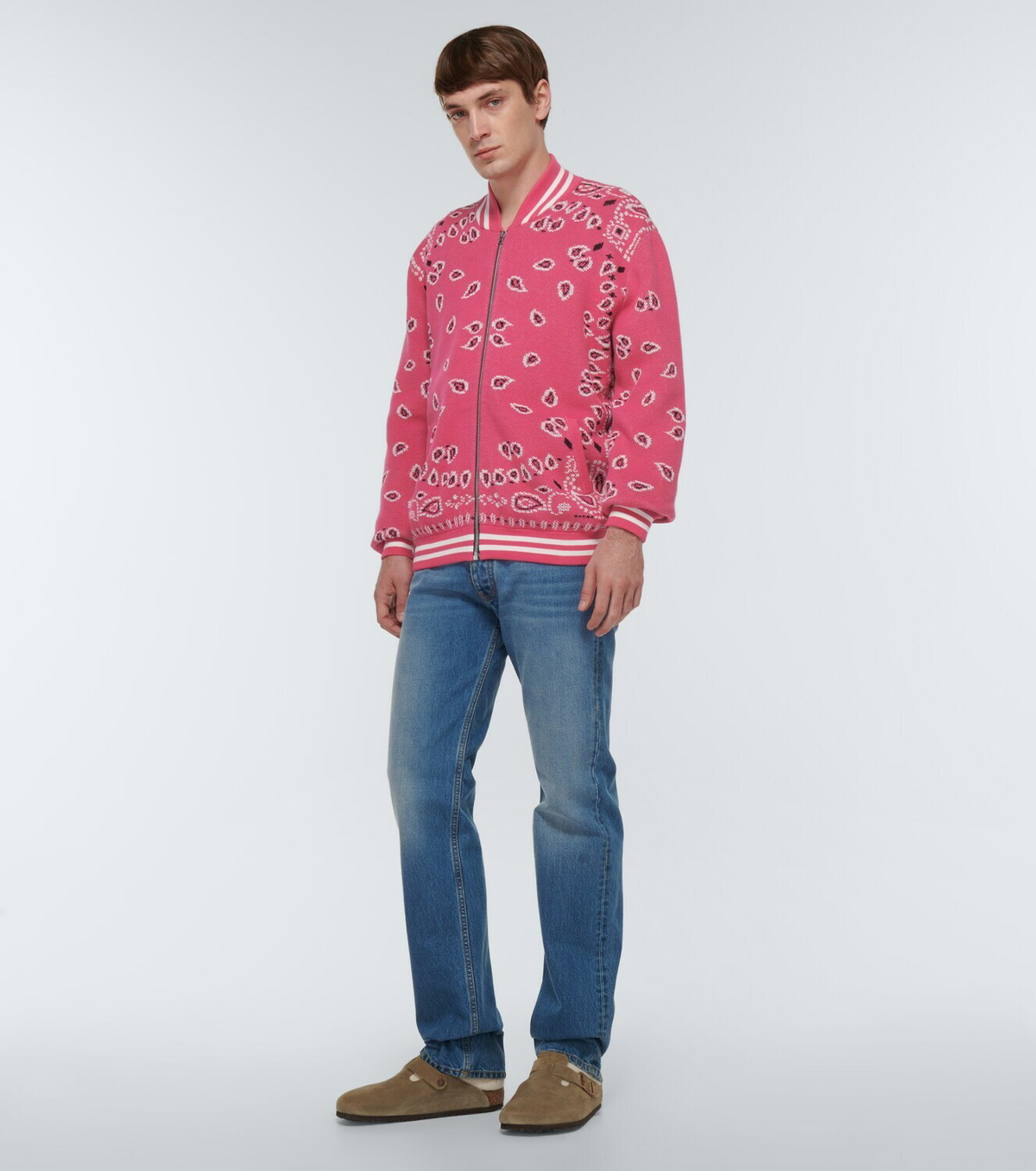 Alanui - Bandana jacquard cotton bomber jacket