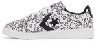 Converse White & Black Keith Haring Edition Leather Pro Ox Sneakers