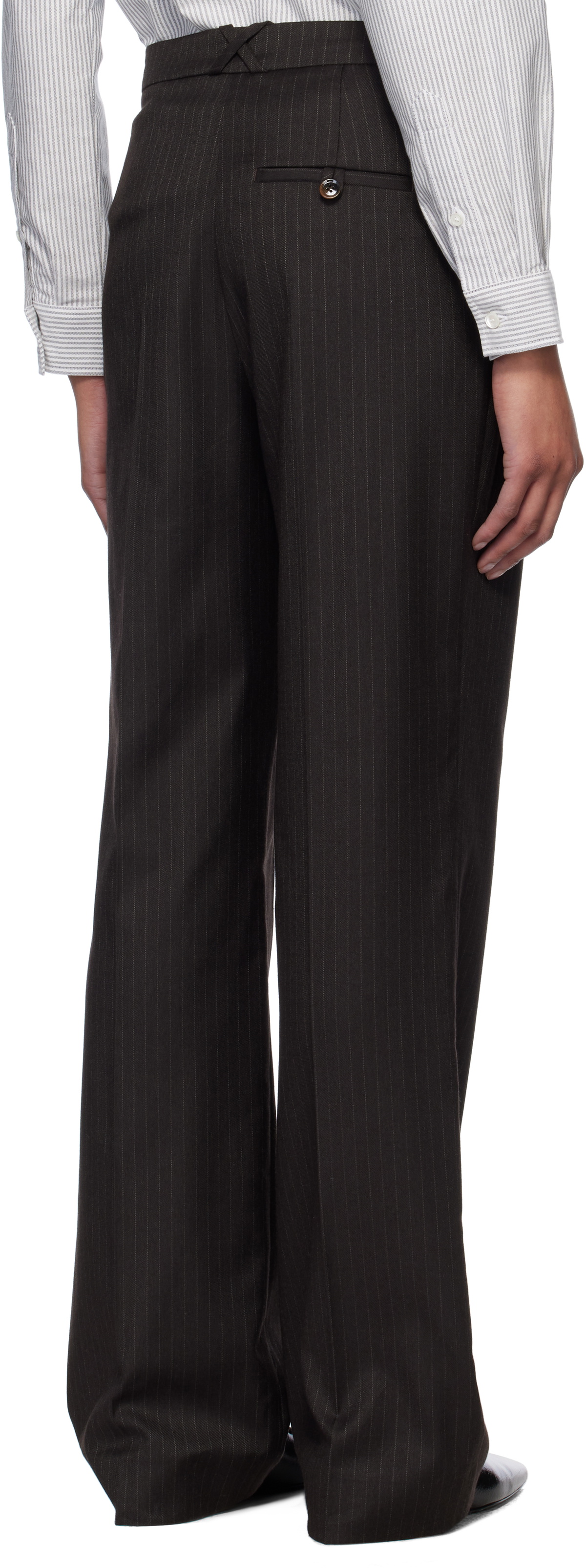 The Garment Brown Denver Pleat Trousers