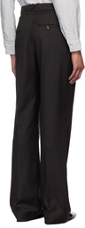 The Garment Brown Denver Pleat Trousers