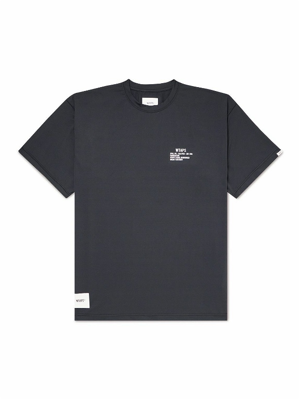 Photo: WTAPS - Logo-Print Jersey T-Shirt - Black