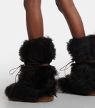 Gucci Square G fur-trimmed snow boots