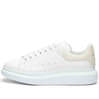 Alexander McQueen Men's Wedge Sole Sneakers in White/Vanilla