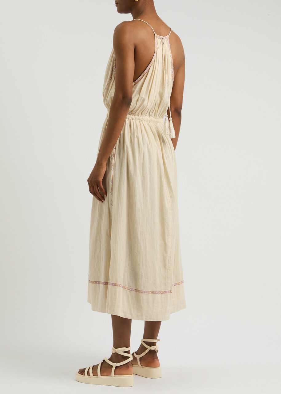 Isabel Marant toile Siana Embroidered Cotton-voile Midi Dress Yellow Isabel Marant Etoile Isabel Marant toile Siana Embroidered Cotton-voile Midi Dress Yellow Isabel Marant Etoile