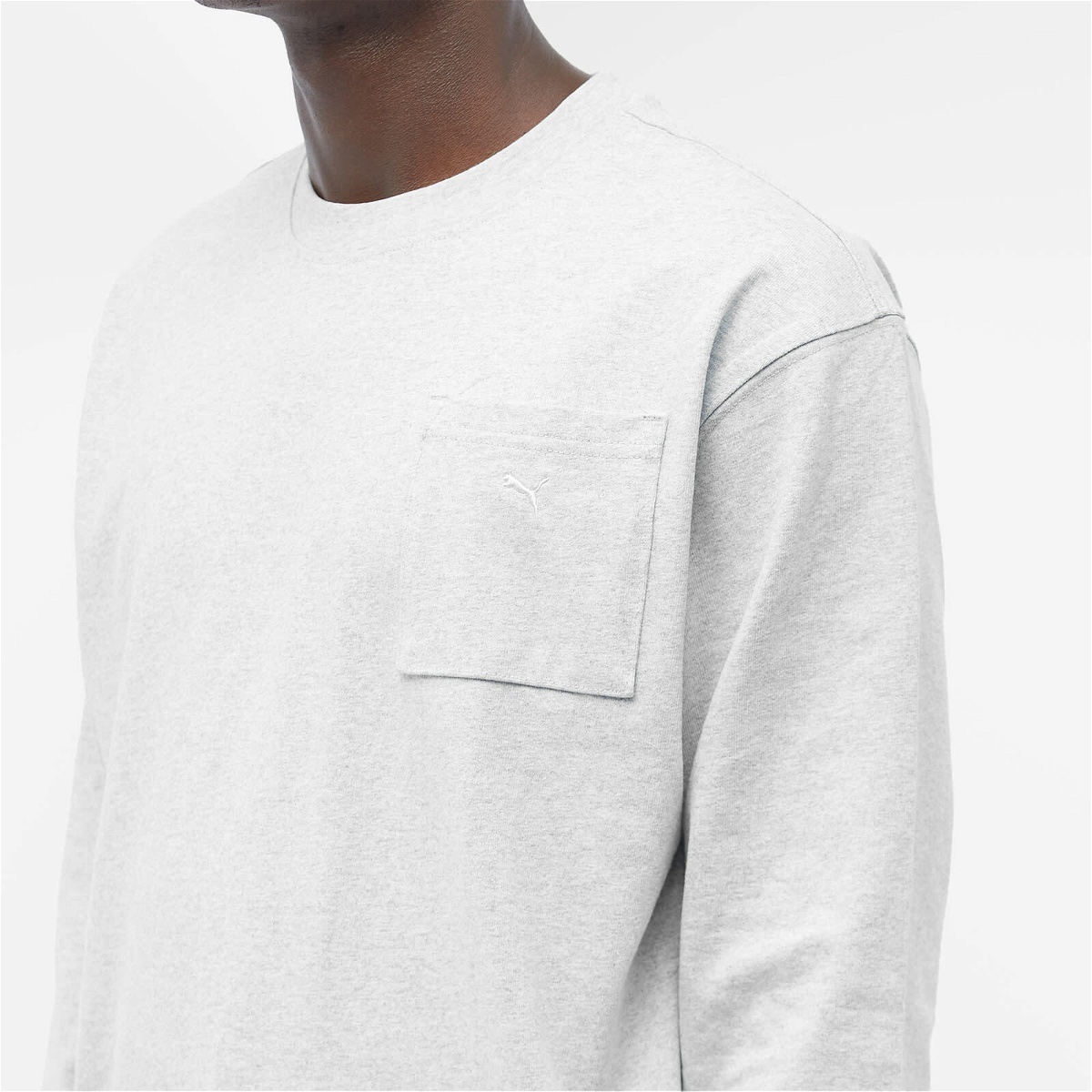 Light Pocket Grey Sleeve T-Shirt Men\'s in Baseline Heather Long Puma MMQ Puma