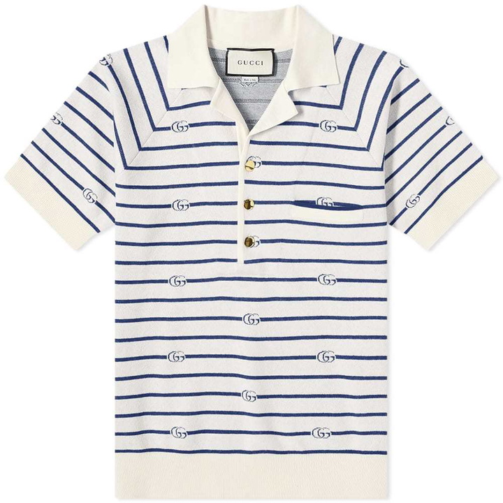 Photo: Gucci GG Stripe Knitted Polo