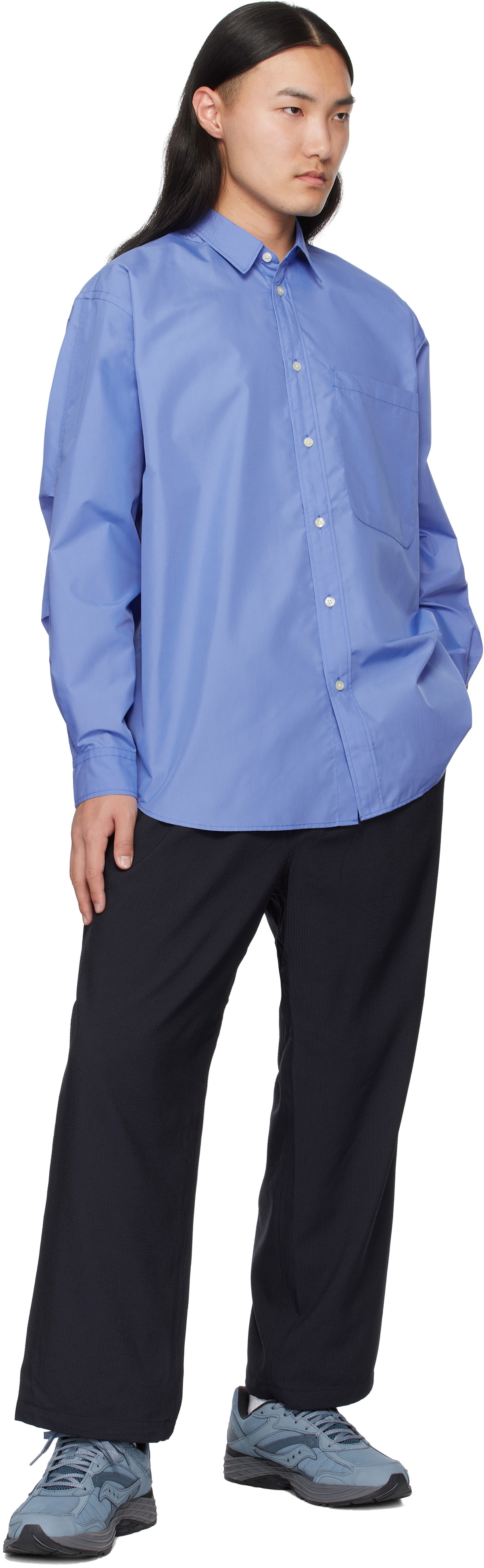 DAIWA PIER39 Blue Tech Regular Collar L/S Solid Shirt Daiwa