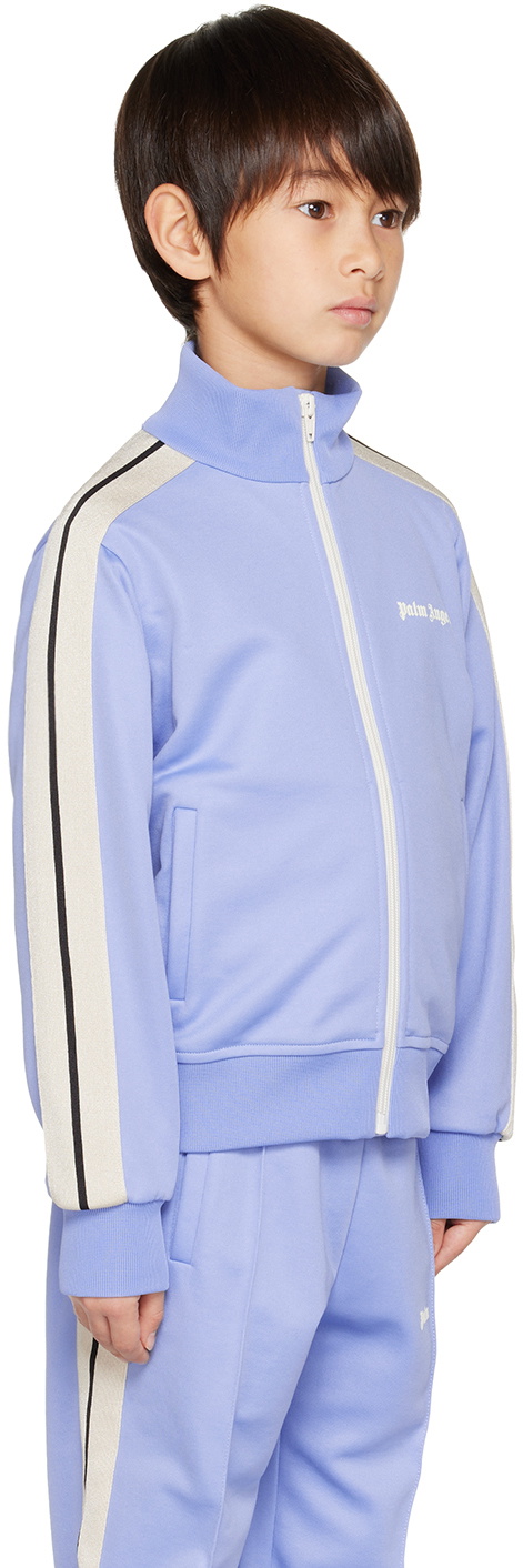 Palm Angels Kids Blue Printed Track Jacket