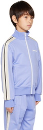 Palm Angels Kids Blue Printed Track Jacket